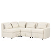 PERCINCE Convertible Modular Free Combination 4 Seater Chenille Fabric Sectional sofa with 5 Pillows