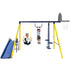 5 in 1 Outdoor Tolddler Swing Set with Steel Frame for Playgrond - RaDEWAY