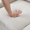 Modern Linen Fabric Sofa with Armrest Pockets and 4 Pillows - RaDEWAY