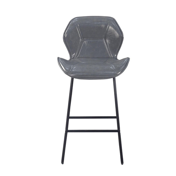 Round bar stool set with shelf, upholstered stool with backrest - RaDEWAY