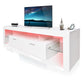 Odaof LED modern TV stand with storage Entertainment Center and drawer