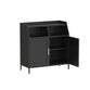 Odaof Metal Buffet Sideboard Cabinet with Storage and Doors
