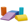 5PCs Soft Foam Climbing Blocks Play Blocks Set for Toddlers 1-3 Indoor - RaDEWAY